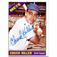 Autograph Warehouse 725413 Chuck Hiller Autographed New York Mets 1966 Topps No.154 Baseball