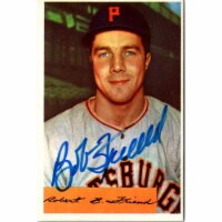 Autograph Warehouse 725465 Bob Friend Autographed Pittsburgh Pirates 1954 Bowman No.43 Baseba