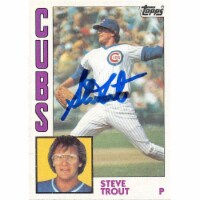 Autograph Warehouse 702060 Steve Trout Autographed Chicago Cubs 1984 Topps No.151 Baseball Ca