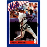 Autograph Warehouse 702857 Gregg Jefferies Signed New York Mets 1990 Kahns No.9 Baseball Card