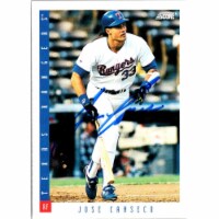 Autograph Warehouse 703251 Jose Canseco Signed Texas Rangers 1993 Score No.13 Baseball Card