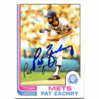 Autograph Warehouse 725275 Pat Zachry Autographed New York Mets 1982 O-Pee-Chee No.64 Basebal