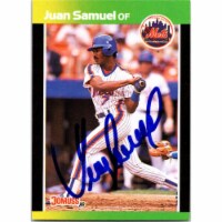 Autograph Warehouse 725373 Juan Samuel Autographed New York Mets 1989 Donruss No.238 Baseball
