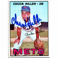 Autograph Warehouse 725421 Chuck Hiller Autographed New York Mets 1967 Topps No.198 Baseball