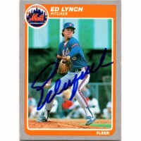 Autograph Warehouse 725204 Ed Lynch Autographed New York Mets 1985 Fleer No.87 Baseball Card