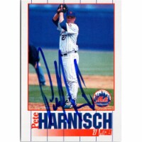 Autograph Warehouse 702861 Pete Harnisch Signed New York Mets 1995 Kahns No.27 Baseball Card