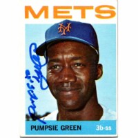 Autograph Warehouse 725395 Pumpsie Green Autographed New York Mets 1964 Topps No.442 Baseball