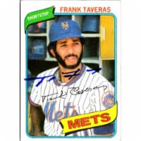 Autograph Warehouse 702717 Frank Taveras Signed New York Mets 1980 Topps No.456 Baseball Card