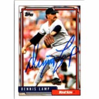 Autograph Warehouse 703035 Dennis Lamp Signed Boston Red Sox, JZ 1992 Topps No.653 Baseball C