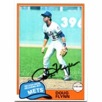Autograph Warehouse 725123 Doug Flynn Autographed New York Mets 1981 O-Pee-Chee No.311 Baseba