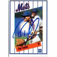 Autograph Warehouse 702816 Tim Teufel Signed New York Mets 1991 Kahns No.11 Baseball Card