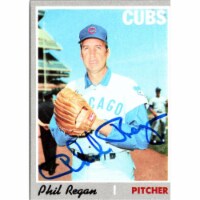 Autograph Warehouse 703064 Phil Regan Signed Chicago Cubs, JZ 1970 Topps No.334 Baseball Card