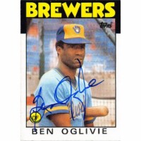 Autograph Warehouse 687553 Ben Oglivie Autographed Milwaukee Brewers 1986 Topps No.372 Baseba