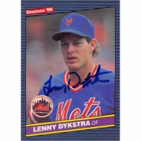 Autograph Warehouse 688588 Lenny Dykstra Autographed New York Mets 1986 Donruss No.482 Baseba