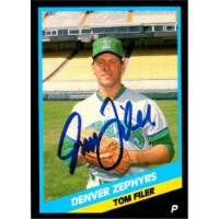 Autograph Warehouse 676330 Tom Filer Autographed Denver Zephyrs 1988 CMC Rookie No.35 Basebal