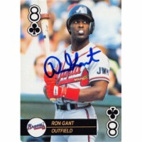 Autograph Warehouse 725095 Ron Gant Autographed Atlanta Braves 1992 Aces No.8C Baseball Card