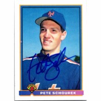 Autograph Warehouse 725359 Pete Schourek Autographed New York Mets 1991 Bowman No.482 Basebal