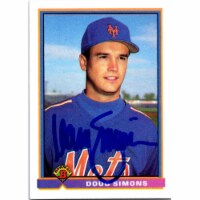 Autograph Warehouse 725364 Doug Simons Autographed New York Mets 1991 Bowman No.463 Baseball