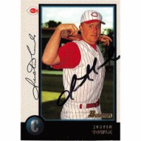 Autograph Warehouse 702097 Justin Towle Autographed Cincinnati Reds 1998 Bowman No.413 Baseba