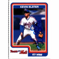 Autograph Warehouse 702881 Kevin Elster Signed New York Mets 1990 Tropicana No.21 Baseball Ca