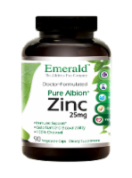 Emerald Pure Albion Zinc Vegetable Caps 25mg