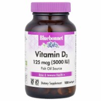 Bluebonnet Nutrition Vitamin D3 125 mcg (5 000 IU) - 100 Softgels