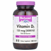 Bluebonnet Nutrition Vitamin D3 125 mcg (5000 IU) - 250 Softgels