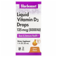 Bluebonnet Nutrition Liquid Vitamin D3 Drops Citrus 5 000 IU - 1 fl oz (30 ml)
