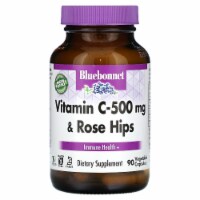 Bluebonnet Nutrition Vitamin C-500 mg & Rose Hips - 90 Vegetable Capsules