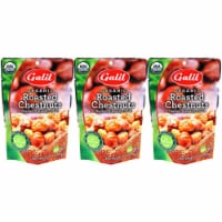Galil Organic Roasted Chestnuts, Gluten Free, All Natural, 100% Vegan, 3.5oz Bags(Pack of 3)