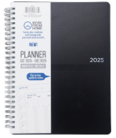 PlanAhead Medium 2025 Work From Home Monthly/Weekly Planner - Black Perspective: Main