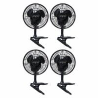 Active Air HORF6 Hydroponic 5W Brushless Motor 6-Inch ClipOn Garden Fan, 4 Pack