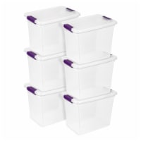 Sterilite 27 Quart ClearView Clear Plastic Stacking Storage Container (6 Pack)