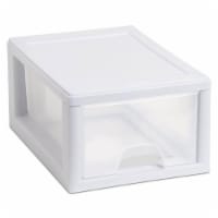 Sterilite Clear Plastic Stackable Small 3 Drawer Storage System, White, (6  Pack), 1 Piece - Kroger