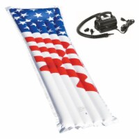 Swimline 72-Inch American Flag Swimming Pool Raft Float with Electric Air Pump