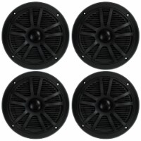 BOSS 6.5  360W Dual Cone Black Marine Boat Outdoor Audio Speakers, 4pk | MR6B