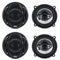 BOSS NX524 5.25  600W 4-Way Car Audio Coaxial Speakers Stereo Black 4 Ohm