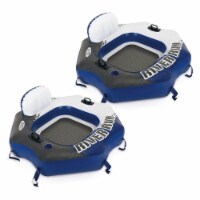 Intex 58854EP River Run Connect Lounge Inflatable Floating Water Tube (2 Pack)