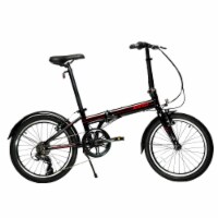 EuroMini 16011 Zizzo Via 26 lbs Lightweight Aluminum Frame Shimano 7-Speed Folding Bike, Blac