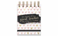 Lady Jayne Spiral Note Pad Chalk Hearts Foil