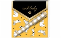 Lady Jayne Matchbook Pad W/Pen Playful Cat Foil