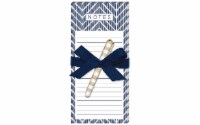 Lady Jayne Magnetic List Pad W/Pen Indigo Chervon