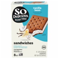 SO Delicious Dairy Free Vanilla Bean with Coconut Milk Base Frozen Dessert Sandwiches