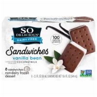 SO Delicious Dairy Free Vanilla Bean with Coconut Milk Base Frozen Dessert Sandwiches
