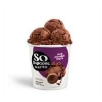 So Delicious Dairy Free Cashew Milk Frozen Dessert Dark Chocolate Truffle Vegan Carton Perspective: Main