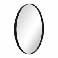 ANDY STAR Modern 22 x 30 Inch Oval Wall Hanging Bathroom Mirror, Matte Black