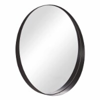 ANDY STAR 30 Inch Circle Mirror 3 In Deep w/ Stainless Steel Metal Frame, Black