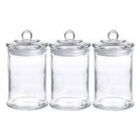 WHOLE HOUSEWARES | Glass Apothecary Jars (D3.1 xH5.7 ) Storage Organizer