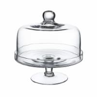 WHOLE HOUSEWARES Glass Cake Stand with Dome | Holder & Display