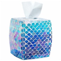WHOLE HOUSEWARES | Fan Shape Mosaic Glass Tissue Holder | Cube Box Holder